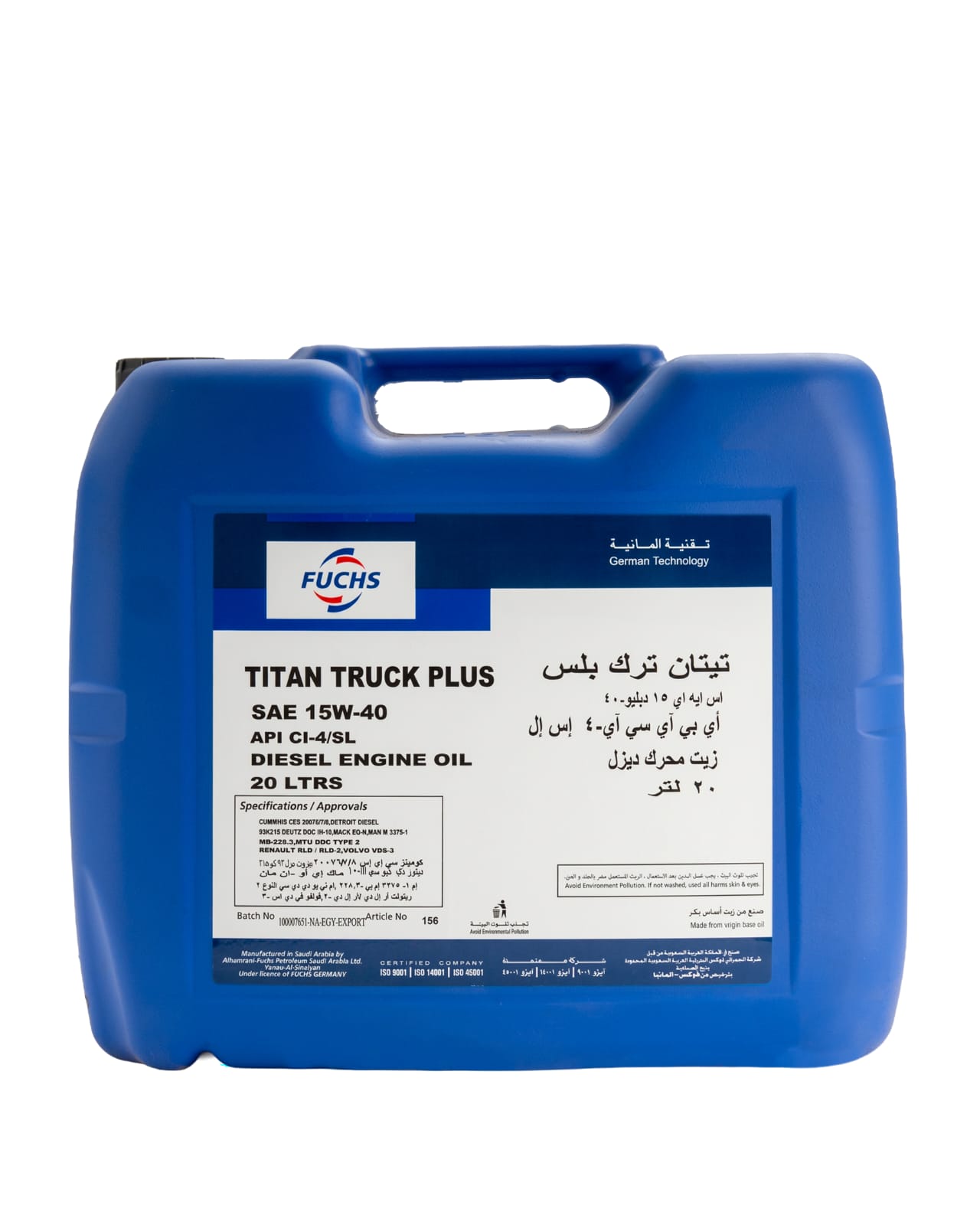 TITAN TRUCK PLUS 15W-40 20L